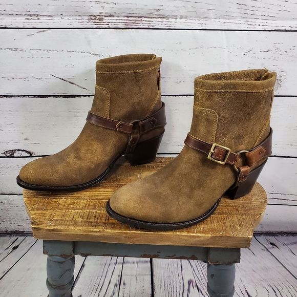 ARIAT Two24 Segovia Brown Leather Ankle Boots Size 8B With Removable Harness - Picture 2 of 7